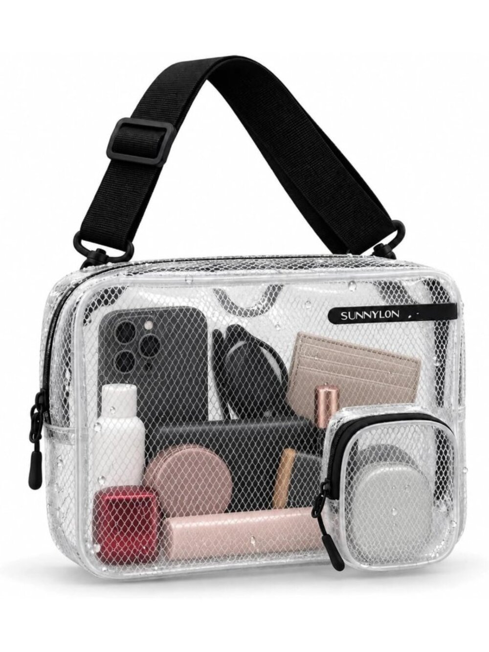 Clear Crossbody Bag for Women - Stadium Approved Small Purse, Perfect for Events